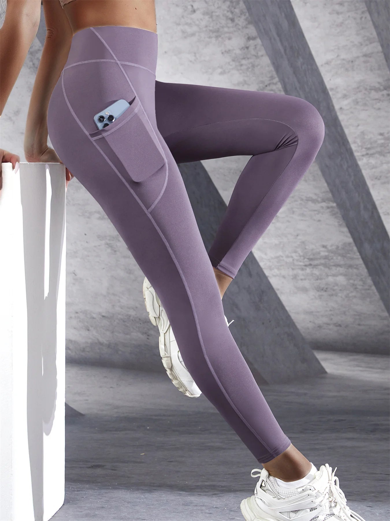 High-Waist Pocketed Yoga Leggings