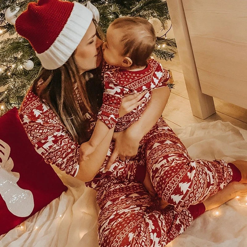 "Family Christmas Pajama Set - Soft & Cute 2-Piece Outfit"