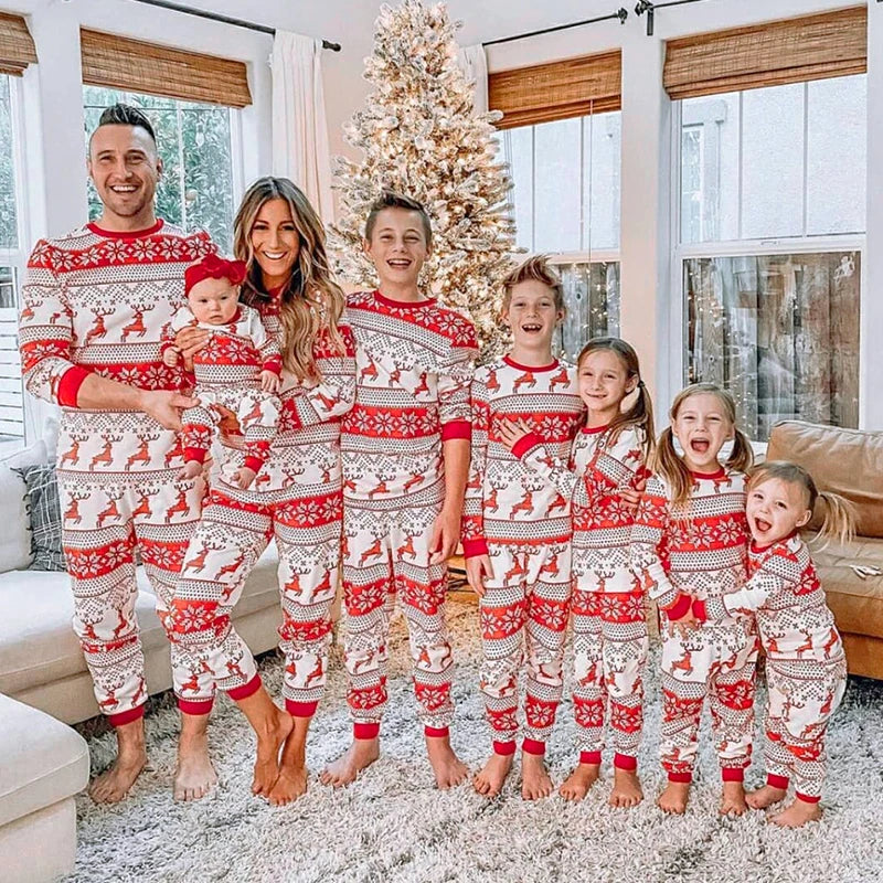 "Family Christmas Pajama Set - Soft & Cute 2-Piece Outfit"