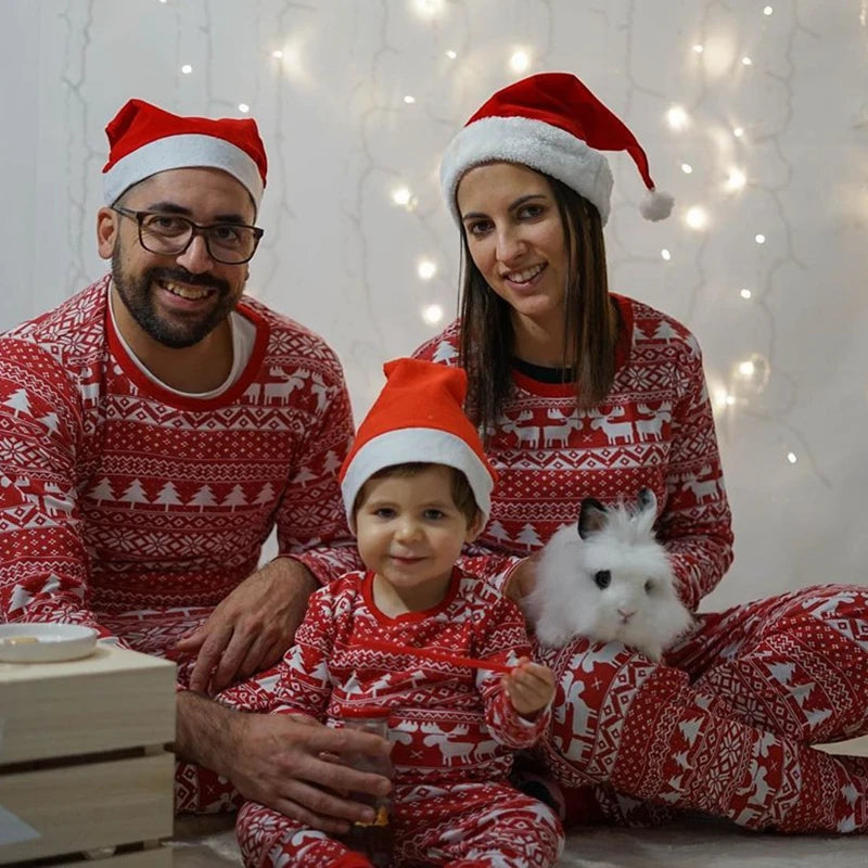 "Family Christmas Pajama Set - Soft & Cute 2-Piece Outfit"