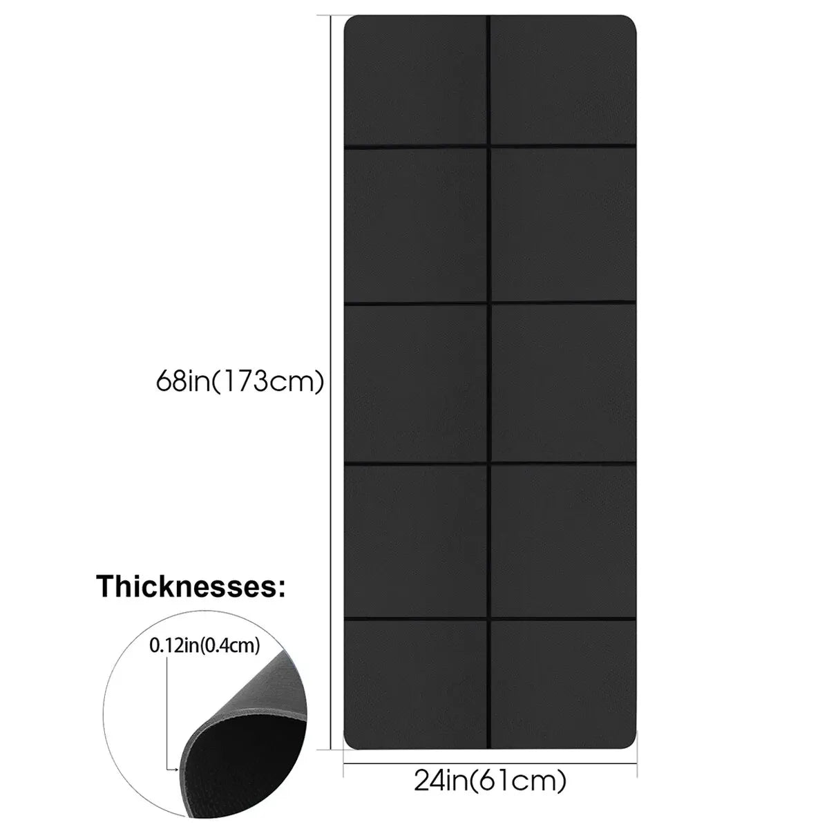 4MM Thick Yoga Mat for Exercise Yoga and Pilates Gymnastics Mat