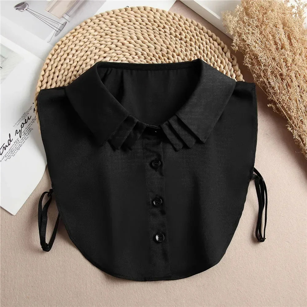 "Women's Detachable Lace Fake Collar - Front Tie Style"