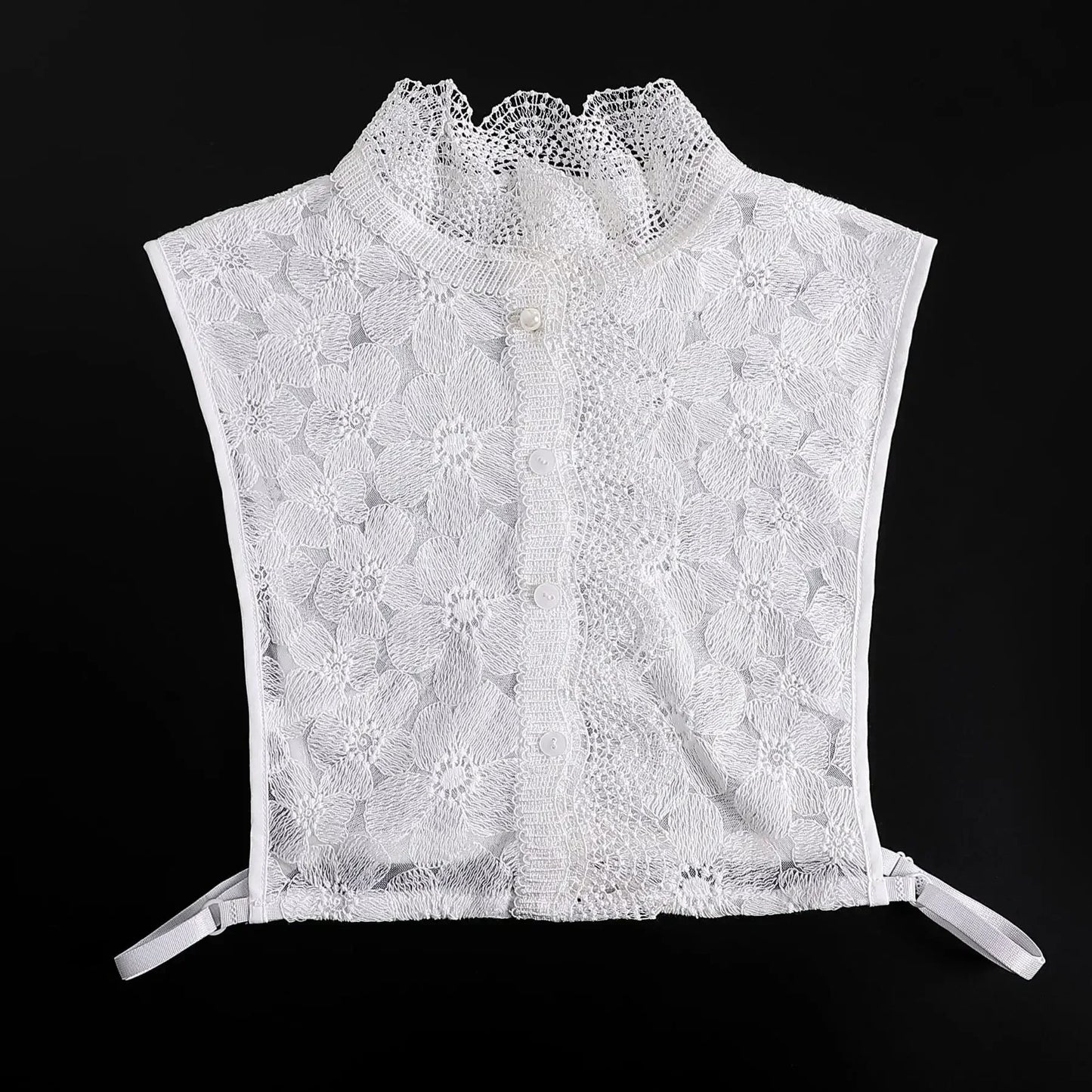 "Women's Detachable Lace Fake Collar - Front Tie Style"