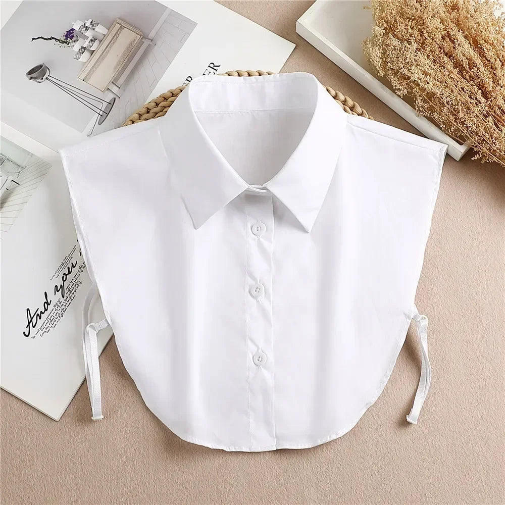 "Women's Detachable Lace Fake Collar - Front Tie Style"