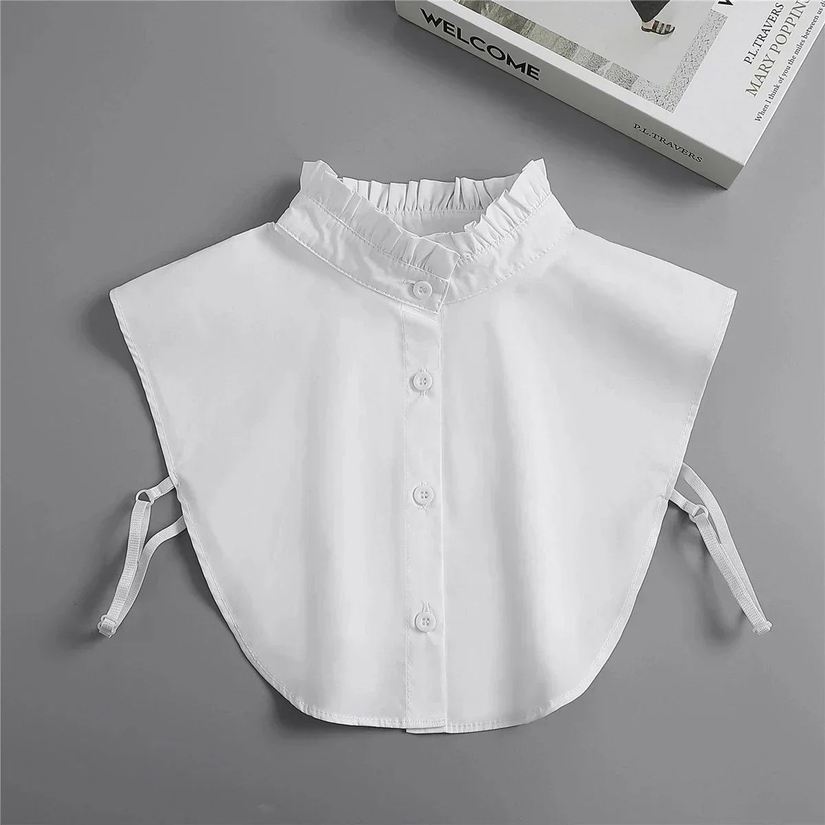 "Women's Detachable Lace Fake Collar - Front Tie Style"