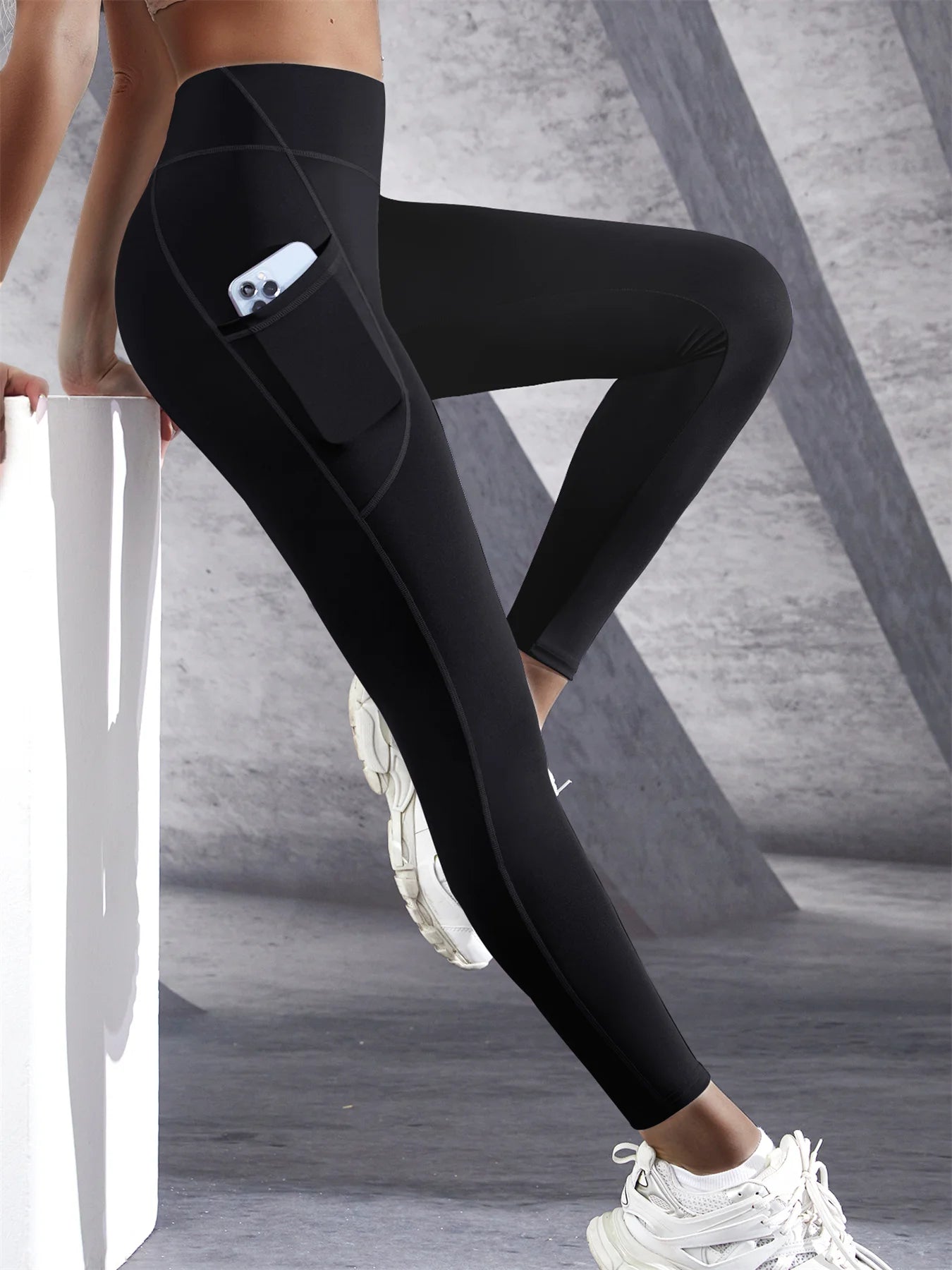 High-Waist Pocketed Yoga Leggings