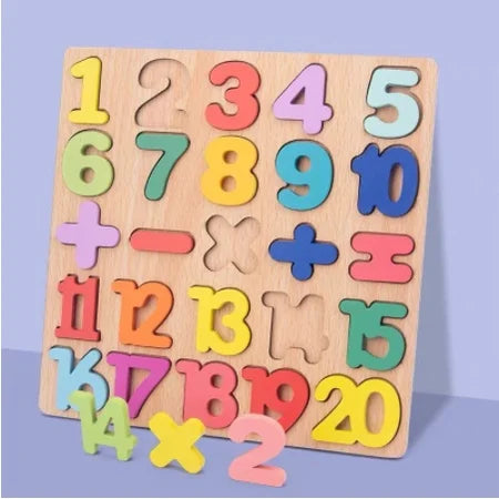 Colorful Alphabet Number Wooden Puzzles