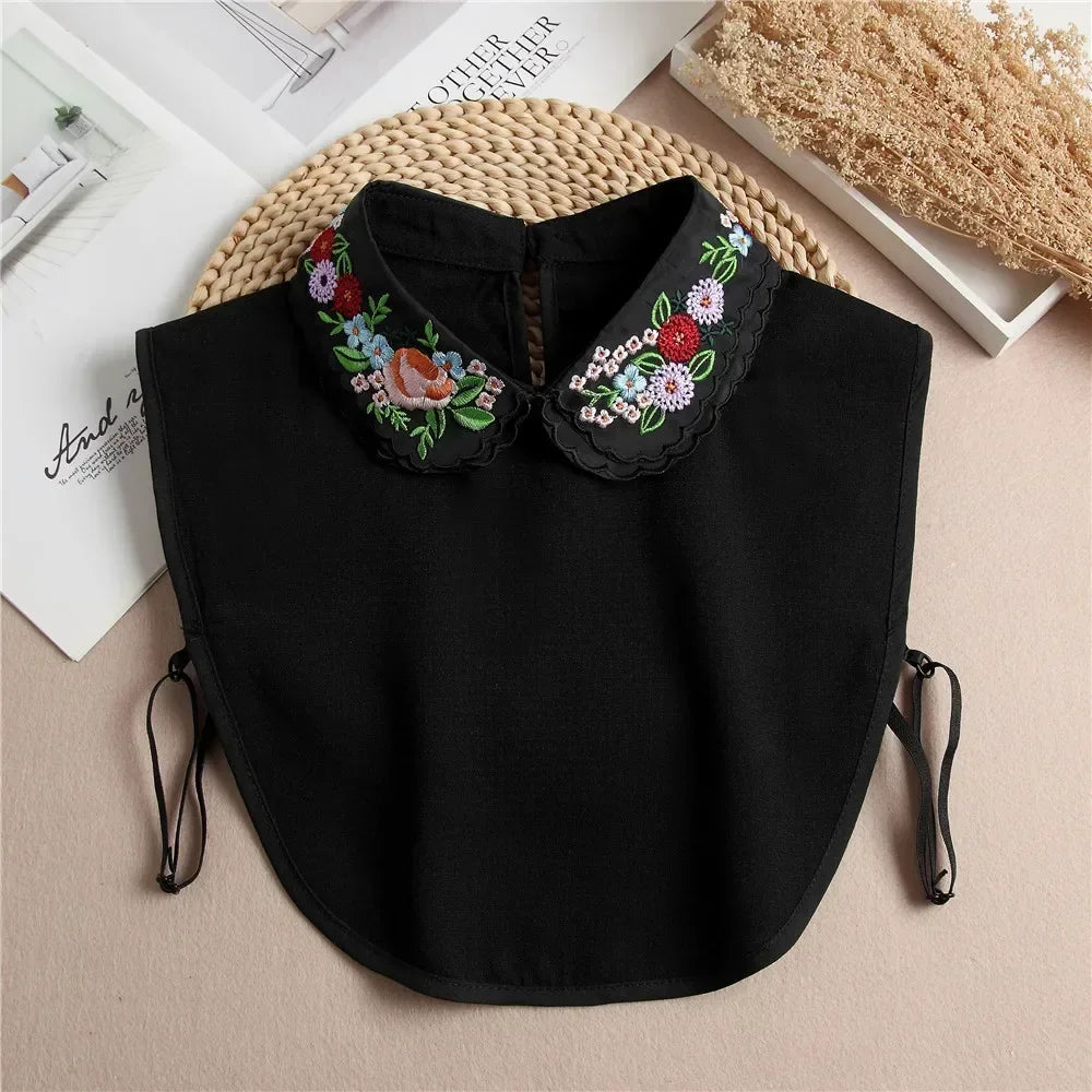 "Women's Detachable Lace Fake Collar - Front Tie Style"