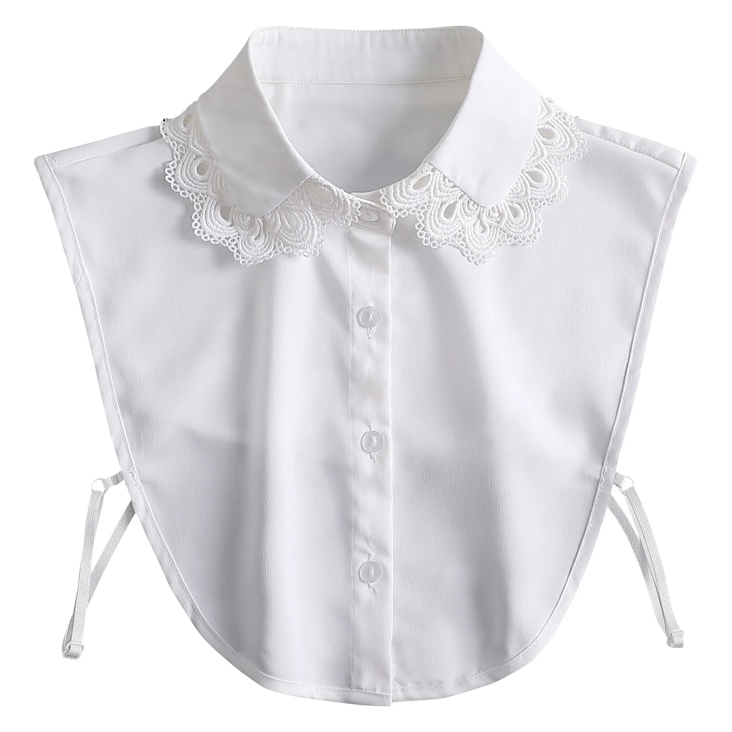 "Women's Detachable Lace Fake Collar - Front Tie Style"