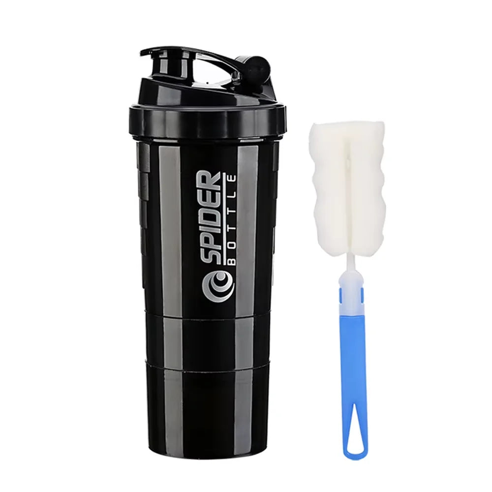 3 Layers Shaker Protein Bottle Powder Shake Cup